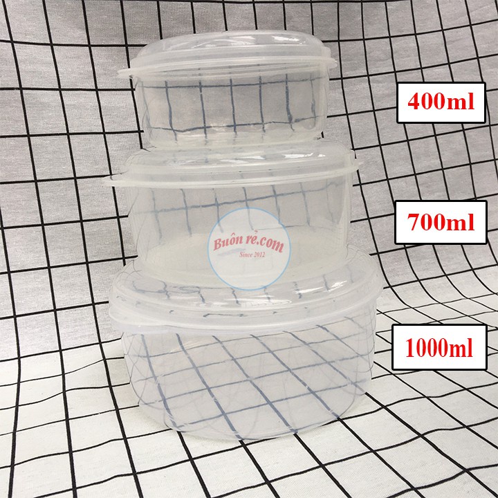 Âu nhựa trơn bộ 3