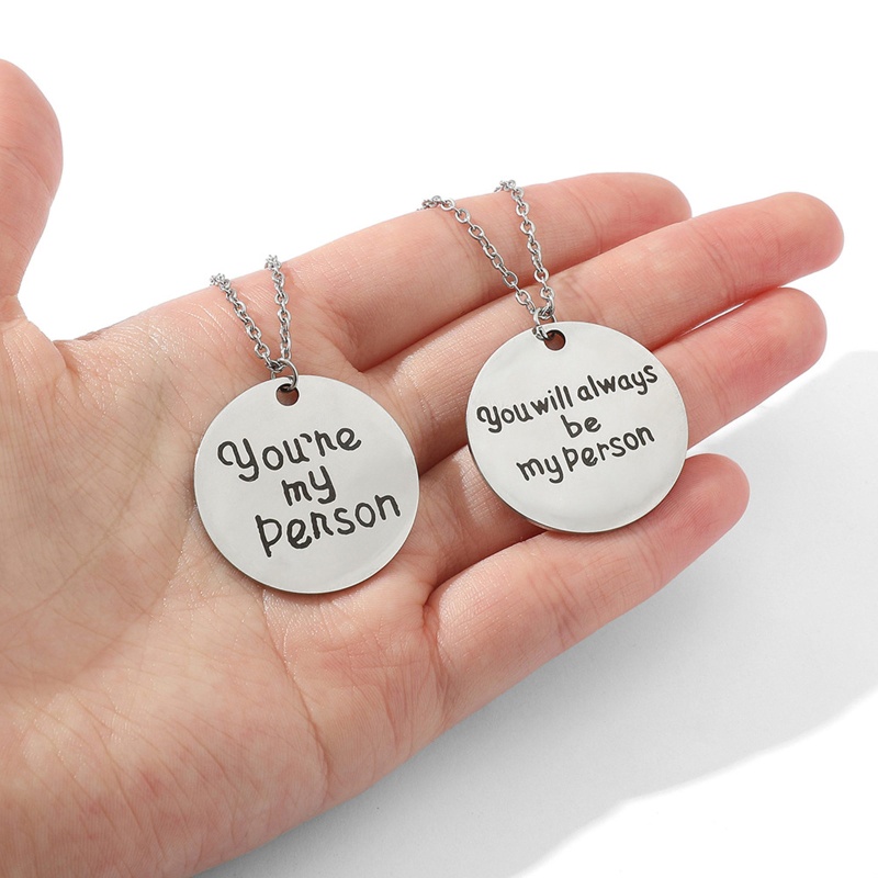 Flgo Dây Chuyền Hợp Kim Bạc Khắc Chữ You Are My Person Sáng Tạo Cho Cặp Đôi