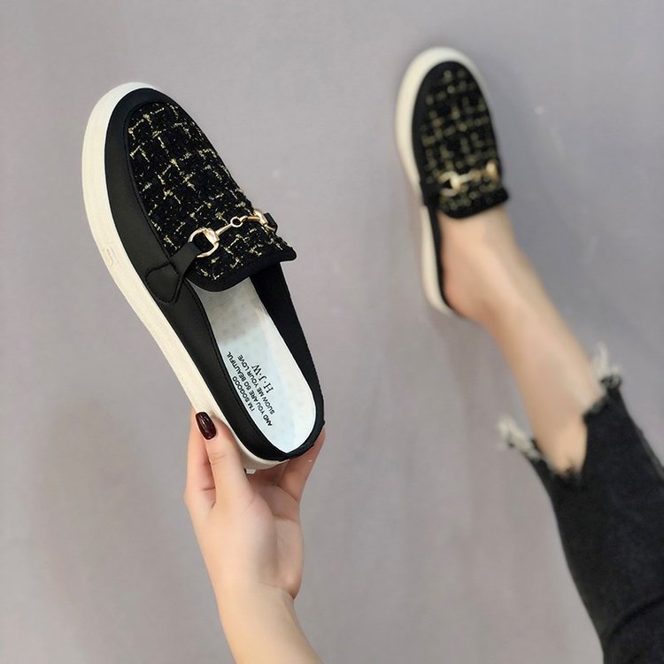 Giày Lười Canvas Họa Tiết Ca Rô Ca Rô Thời Trang Dành Cho Nữ | BigBuy360 - bigbuy360.vn