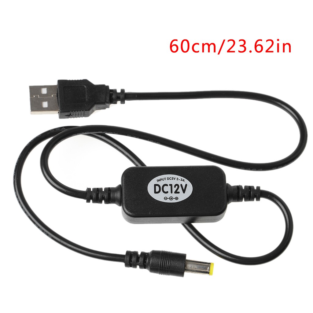 Dây cáp chuyển đổi nguồn điện USB 5V sang DC 12V 5.5x2.1mm cho bộ điều hợp