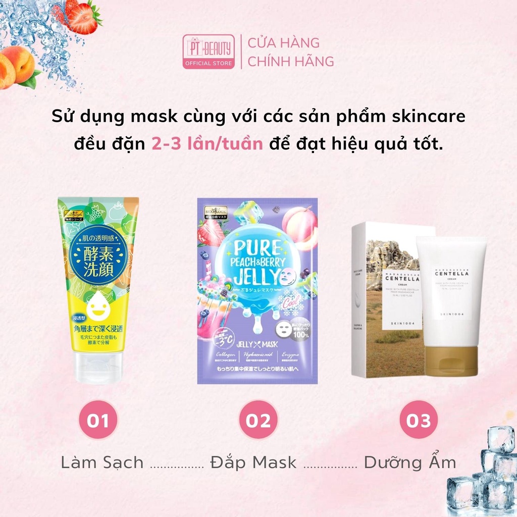Mặt nạ Sexylook Thạch Jelly trắng sáng, giúp đều màu da hộp 3 miếng