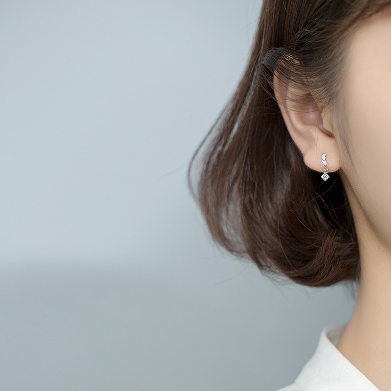 Bông Tai Nữ Cá Tính Bạc 925 Hình Tròn Sang Trọng Cho Nữ - Bảo Ngọc Jewelry B2441