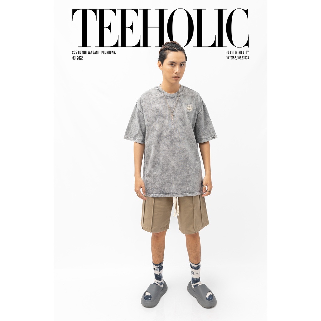 Quần Short Unisex Gân Nổi Màu Be TeeHolic - THS