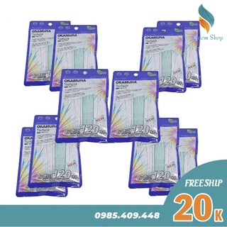 Combo 10 gói Tăm nhựa nha khoa cao cấp Nhật bản Okamura gói 120 chiếc