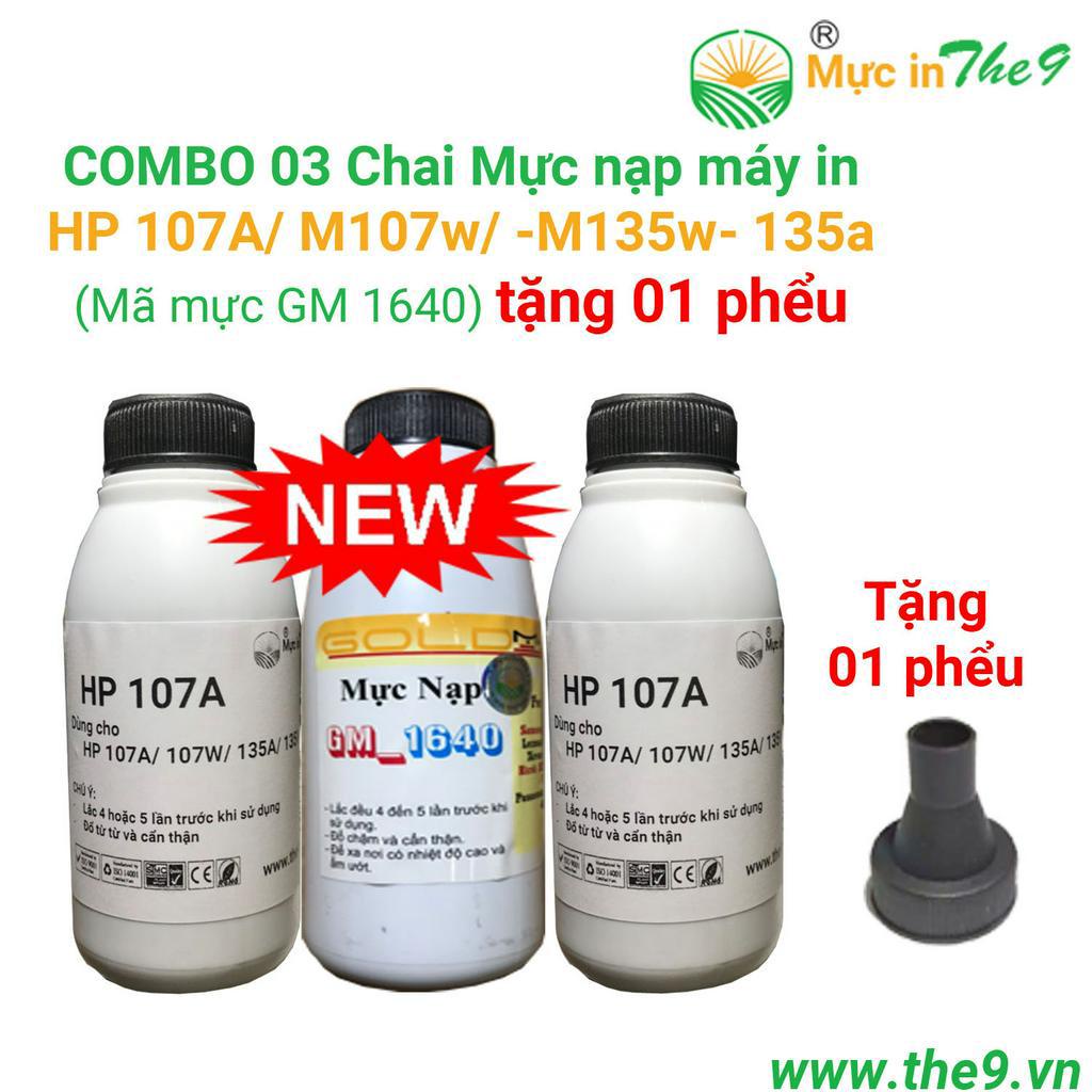 Tặng Phểu khi mua 03 chai mực Nạp máy in Hp 107A/ 107w/ W1107/ M135A/ M135w/ 137fnw  mới 100%