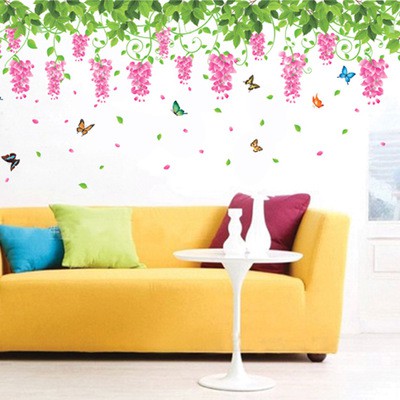 Decal dán tường dàn hoa tigon lớn | BigBuy360 - bigbuy360.vn