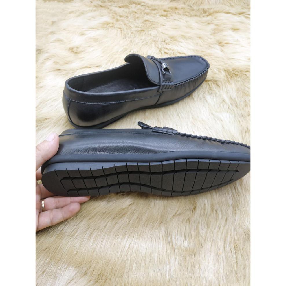 Giày lười nam, giày mọi da cao cấp Nhập khẩu Full Box Valentine