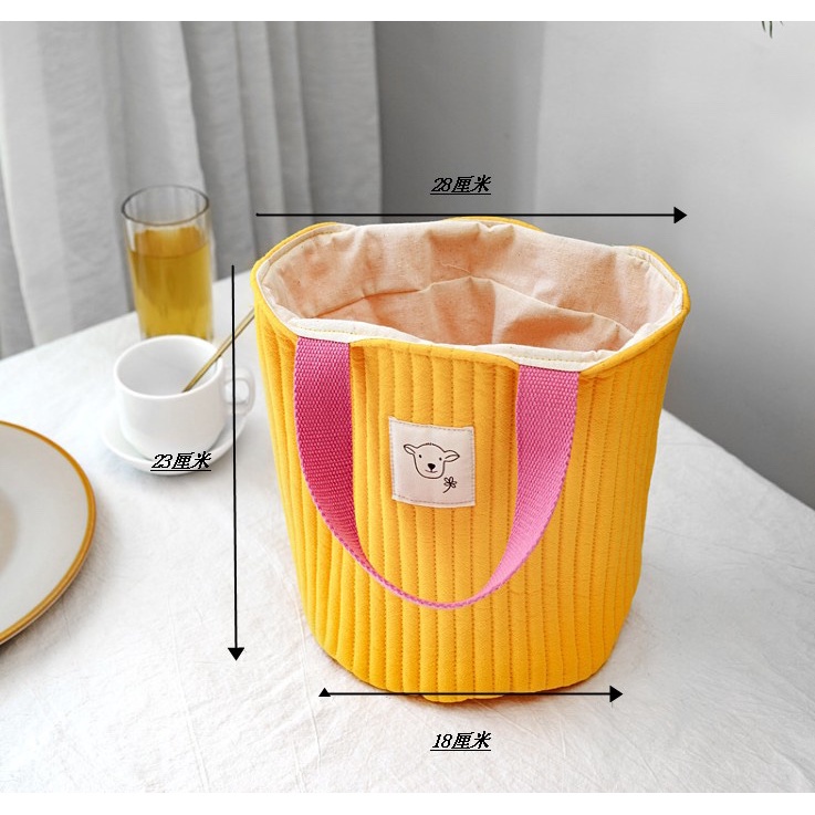 Túi trơn bằng vải cotton màu sắc tương phản dành cho mẹ bỉm sữa