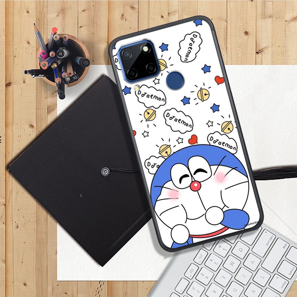 ỐP LƯNG OPPO REALME C11/C12/C15/C21/C25,  IN HÌNH CHÚ MÈO MÁY DOREMON.