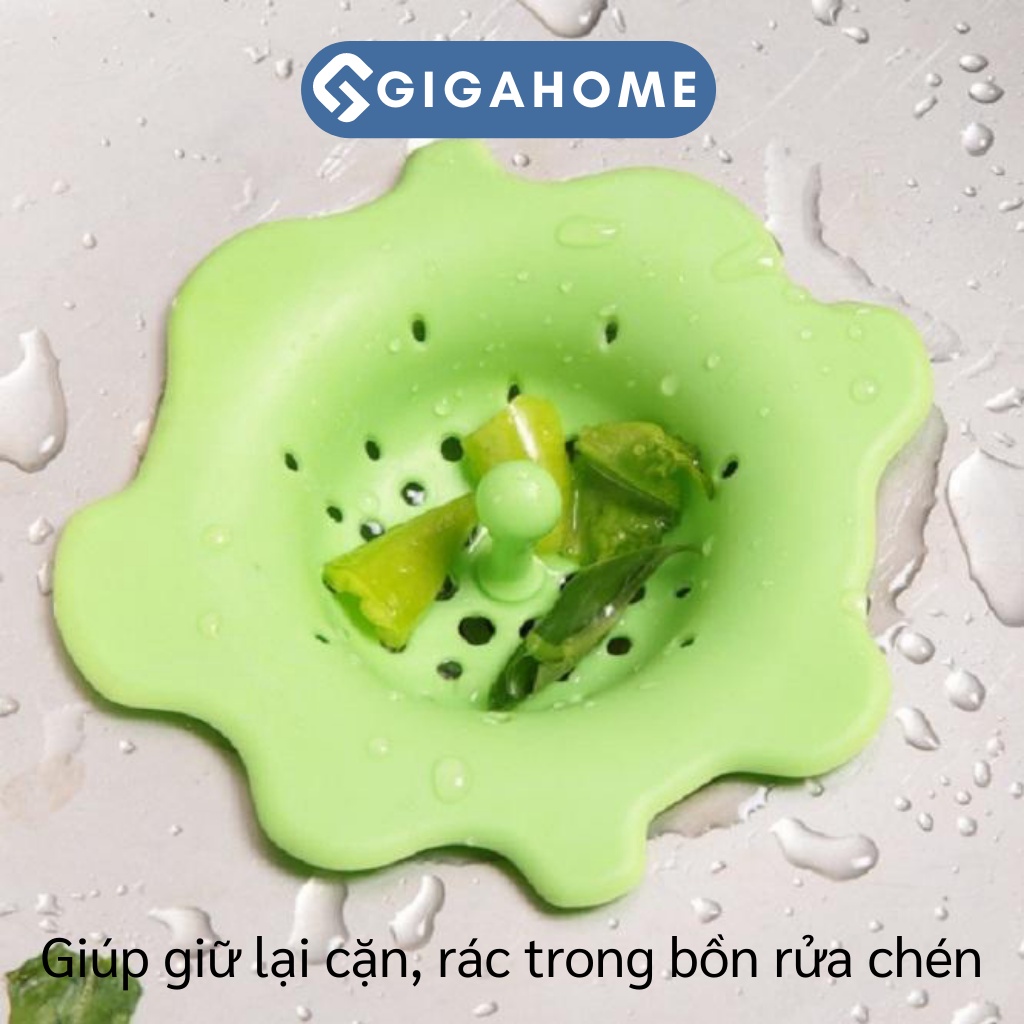 Miếng Lọc Rác Bồn Rửa Chén Hình Hoa Silicone GIGAHOME 14x13cm 4746
