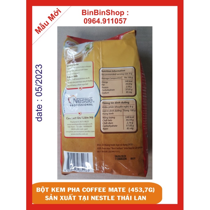 Combo 2 Bịch Bột kem coffee mate 453,7gram - Nestle. Pha trà sữa, cà phê