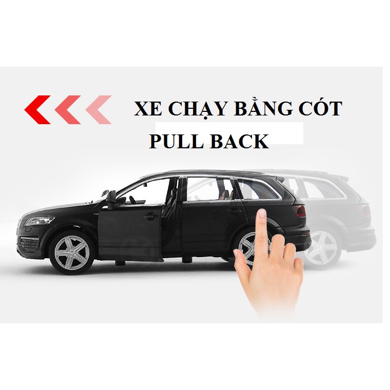 Xe mô hình ô tô RMZ Audi Q7 tỉ lệ 1:36 xe bằng sắt chạy cót