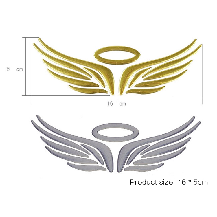 Miếng Dán Trang Trí Xe Hơi Hình Đôi Cánh Thiên Thần 3d Xinh Xắn
