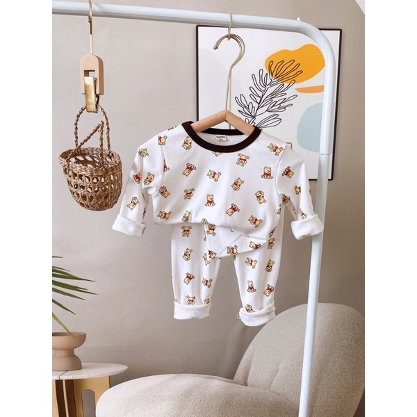 Bộ Đồ Dài Tay Bé Trai, Bé Gái 6-16kg Chất Cotton Xuất Nhật Co Giãn Họa Tiết Nhí Dễ Thuơng - AN.KID