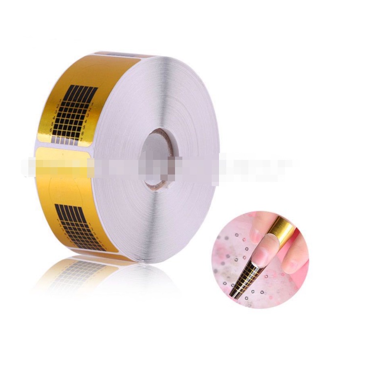 Giấy tạo hình fom móng đắp gel, đắp bột 500 miếng