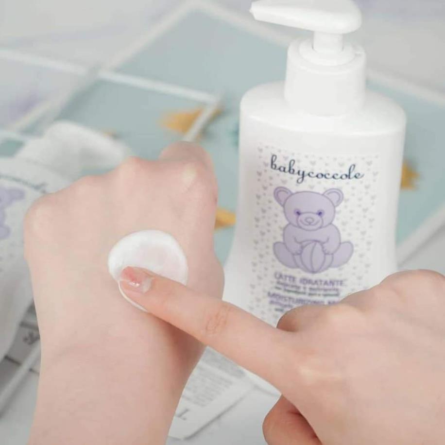 Kem dưỡng ẩm, sữa dưỡng ẩm và gel massage babycoccole chiết xuất hạnh nhân 0M+