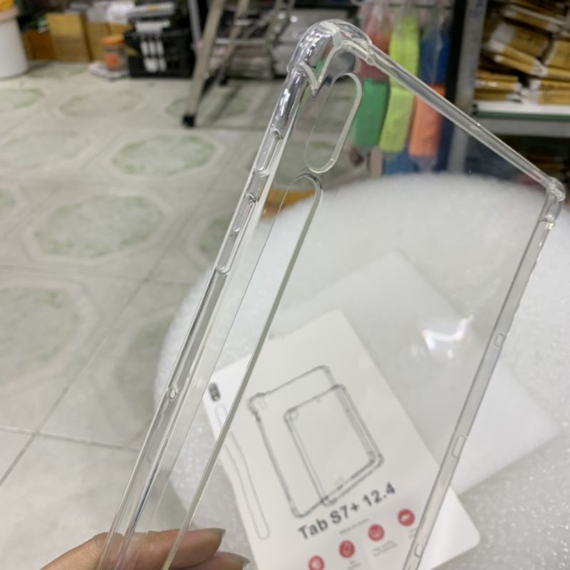 Ốp lưng dẻo chống sốc trong suốt cho Samsung Galaxy Tab S7 Plus/Lite/S7/Tab S6/S6 Lite/Tab A7/Lite/Tab A 8.0 inch T295