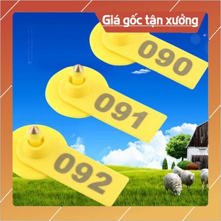 Thẻ đeo tai Dê, Cừu ( Loại có số ) BỘ 10 THẺ