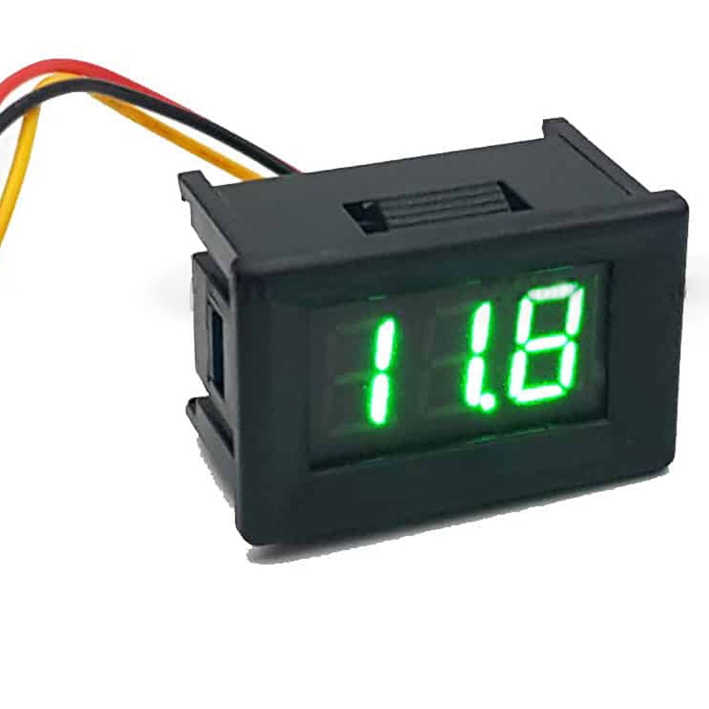 Đồng hồ đo điện áp 3 dây 100VDC đỏ (Tùy chọn màu sắc) trắng xanh lá xanh dương vàng