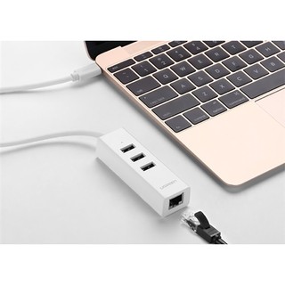 Cáp Chuyển Đổi USB Type C Sang LAN + Hub USB Ugreen 20792