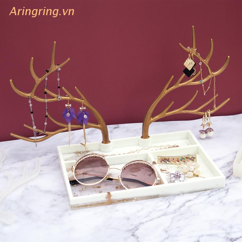 Khuôn Silicone Làm Giá Đỡ Trang Sức Hình Sừng Hươu DIY