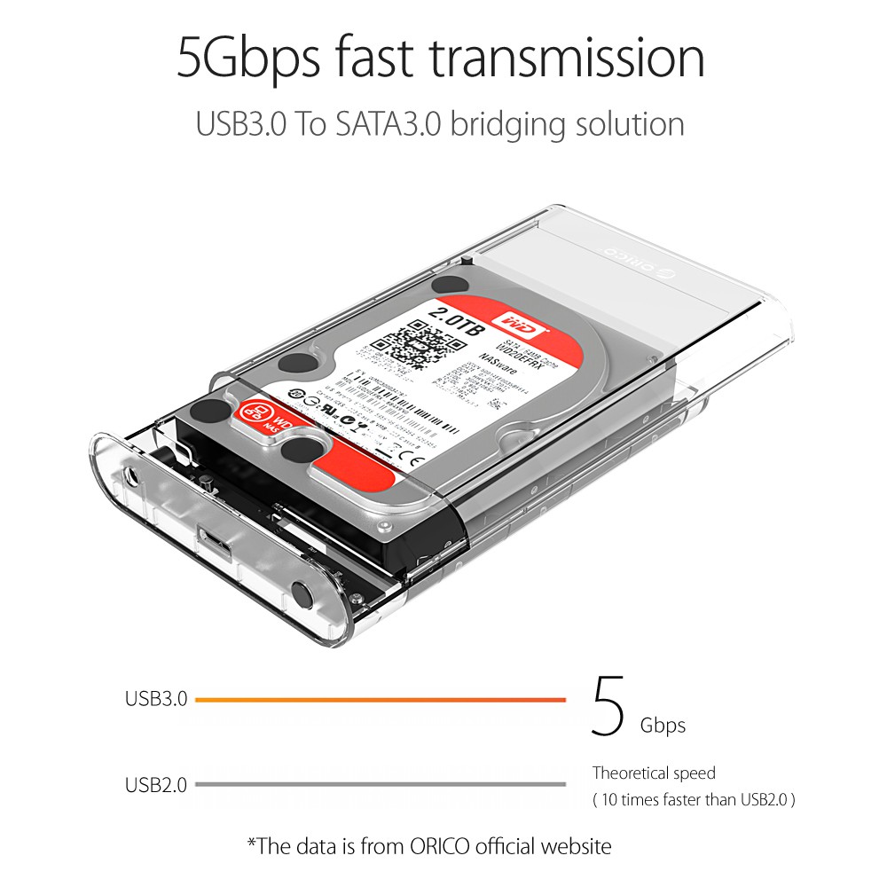 Hộp ổ cứng 3.5" SSD/HDD SATA 3 USB 3.0 Orico 3139U3