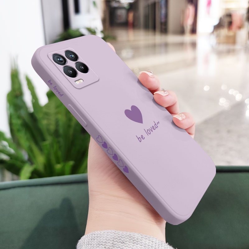 Ốp Điện Thoại Silicone Dẻo In Họa Tiết Trái Tim Đơn Giản Cho Realme 8 8i Pro 4G 5G