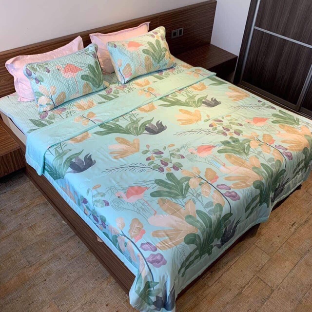 Thảm tencel và chăn lụa