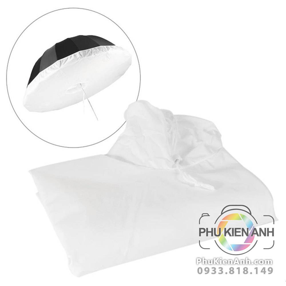 Dù phản trắng, phản bạc 16 cạnh 150cm, 180cm kèm vải softbox lọc sáng