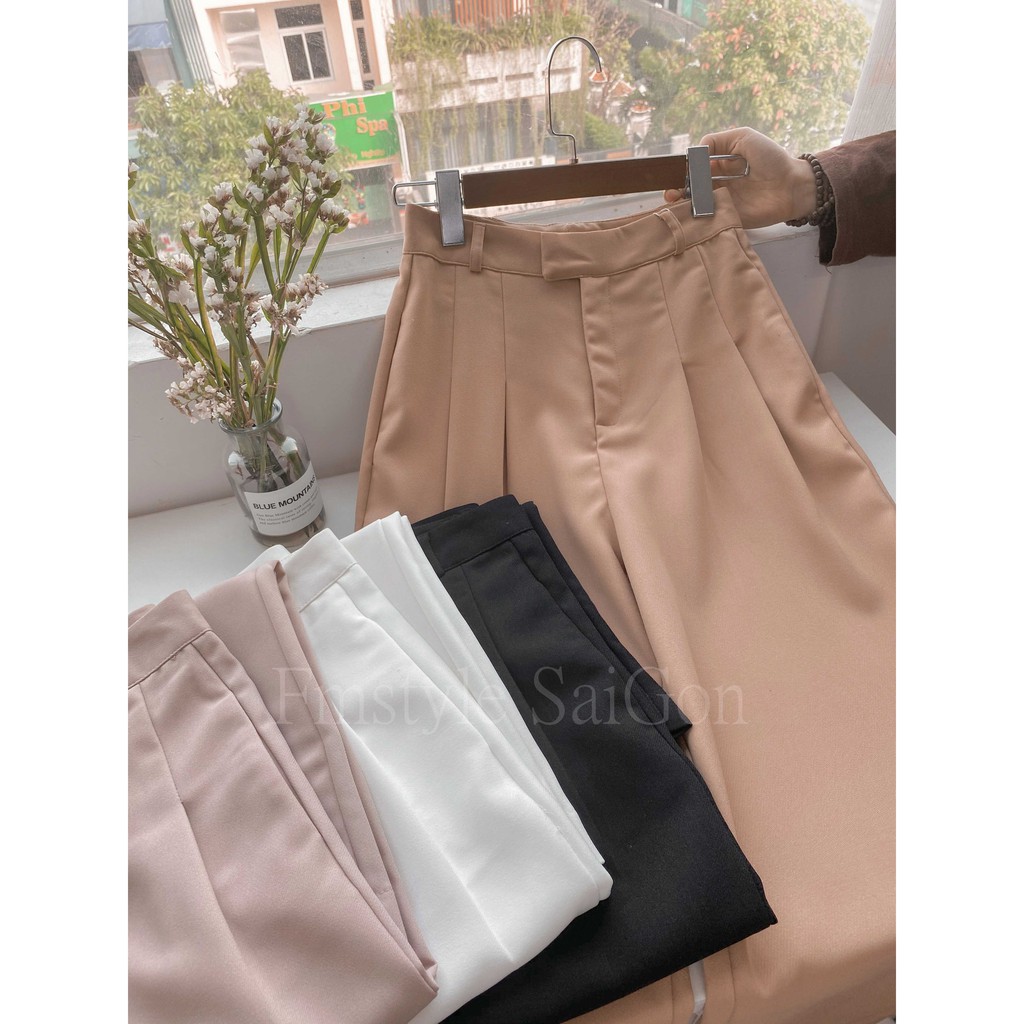 Quần tây ống rộng chít ly ulzzang Fmstyle Saigon 21QTR01CT1301 | BigBuy360 - bigbuy360.vn