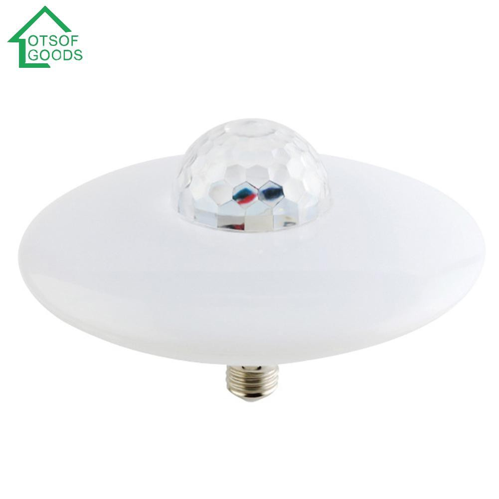 LED Bluetooth Music Light E27 RGB UFO Saucer Ceiling Lamp Bar Party Decor