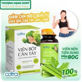 Viên bột cần tây mật ong sấy lạnh nguyên chất Cotra giúp giảm cân, detox thanh lọc cơ thể, làm đẹp da trắng da