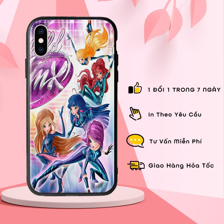 Ốp Chống Bẩn Ip Hình Hình cánh bướm Winx Đẹp Lung Linh VANITE Cho Iphone 12/11/Pro/Max/X/Xs/Max/Xr/8/7/Plus