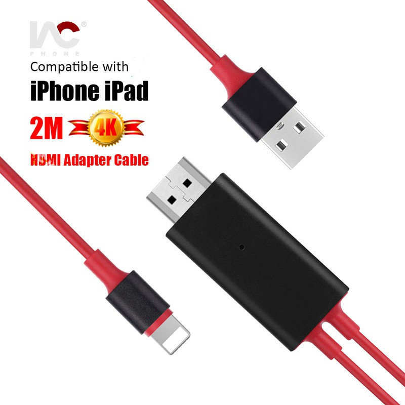 Dây cáp HDMI tốc độc cao chuyên dụng tương thích cho Iphone X / 8 / 7 / 6 Plus