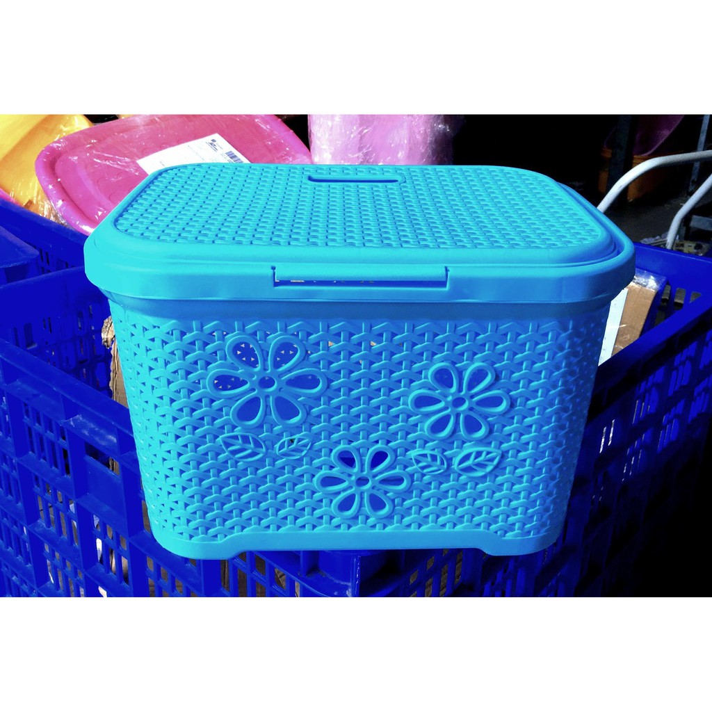 Rổ nắp hoa Việt Nhật - Sọt đựng đồ cao cấp có nắp