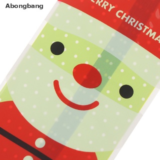 túi trong suốt đựng bánh kẹo mút họa tiết ông già noel dễ thương kt 7*15cm