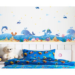 Decal Chân Tường Cá Heo