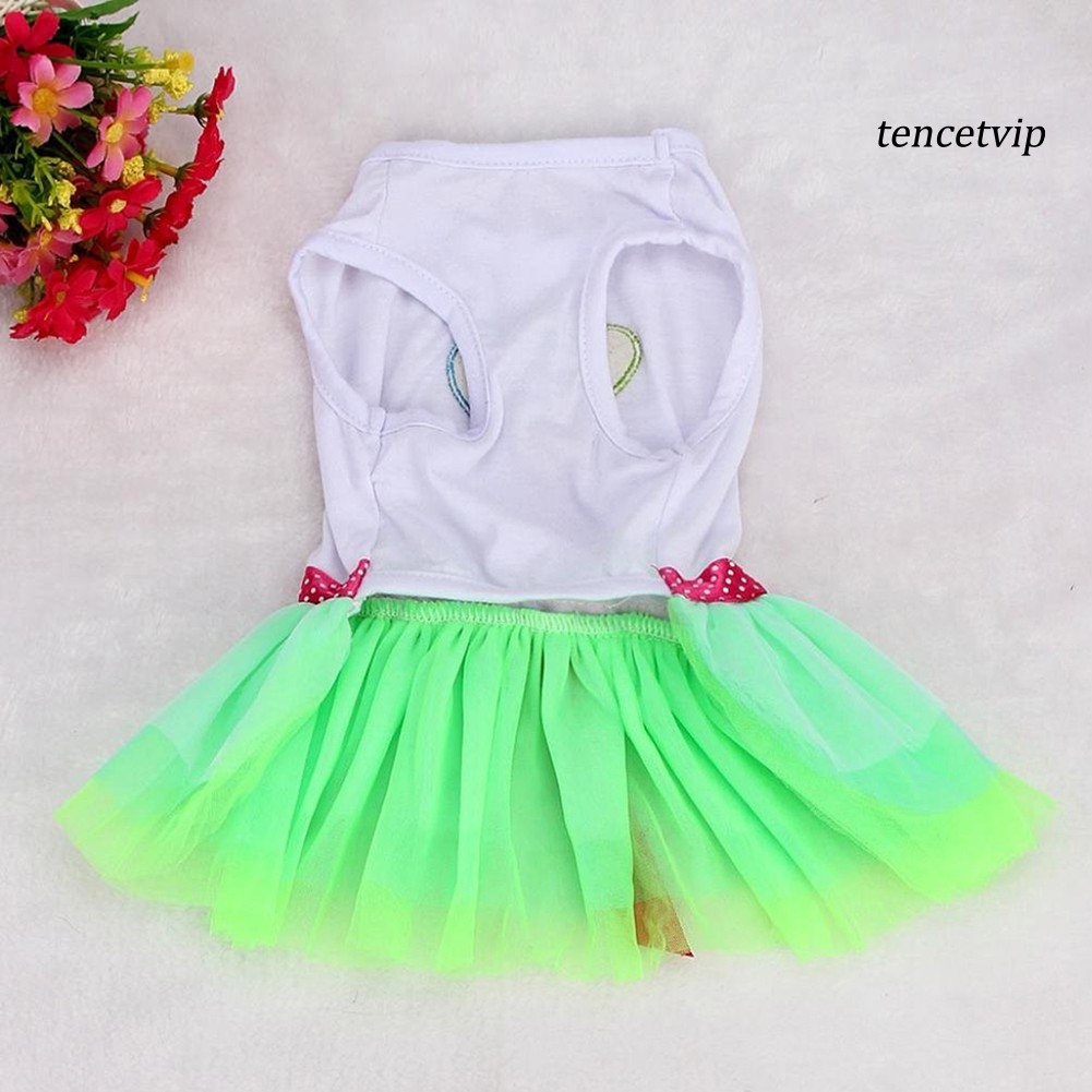 Áo thun phối ren xinh xắn thời trang cho thú cưng