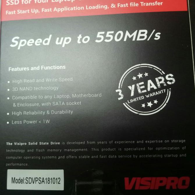 Ổ Cứng Ssd VISIPRO 120GB 2.5 INCH SATA 3 6GB / S - Không CADDY | BigBuy360 - bigbuy360.vn