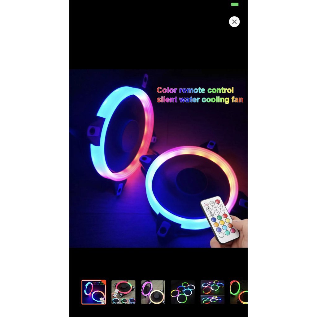 Bộ 6 FAN RBG 12 cm tặng remote và hub chạy led 2 vòng | BigBuy360 - bigbuy360.vn