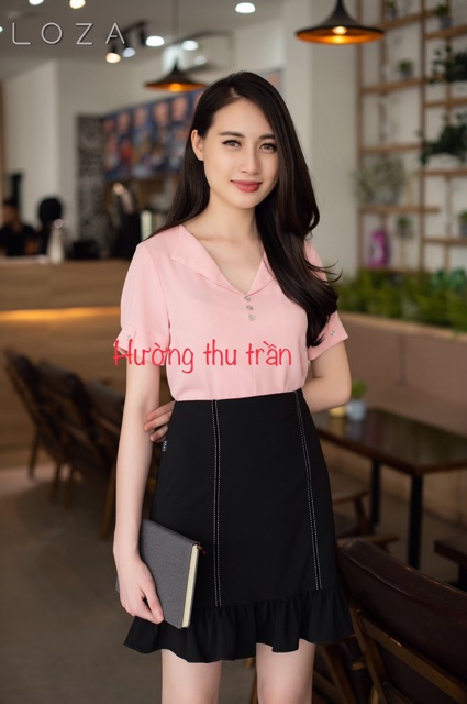 Chân váy công sở phối bèo gấu | BigBuy360 - bigbuy360.vn