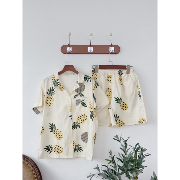 Đồ Bộ -Pyjama thô cộc đùi - ảnh thật shop chụp