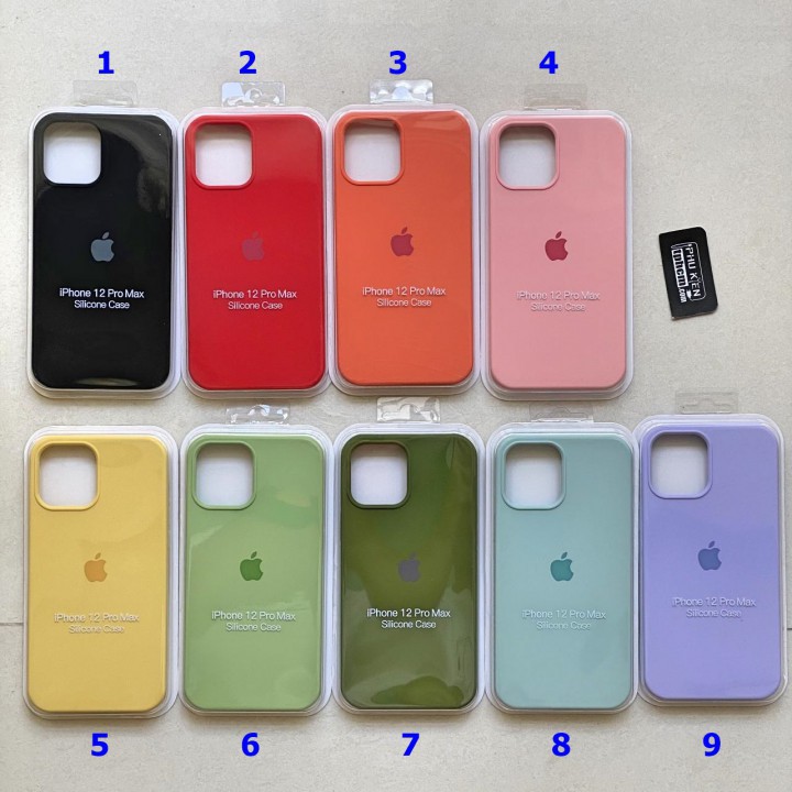 Ốp lưng Silicon chống bẩn  trơn iPhone các đời 12/ 12 pro Pro Max  nhiều màu