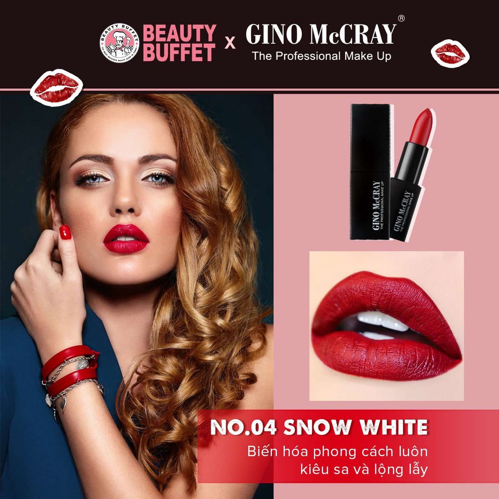 Son môi GINO McCRAY The Professional Makeup Lipstick 3.5g