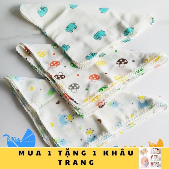 10 Khăn Sữa Xô Xuất Nhật - Cotton - An Toán Cho Bé - 32x32cm [ Video ]