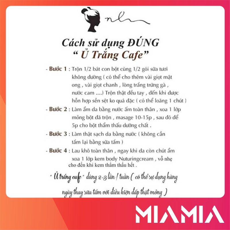 Ủ Trắng Cafe - Tắm Trắng Da Body Huyền Beauty Chính Hãng