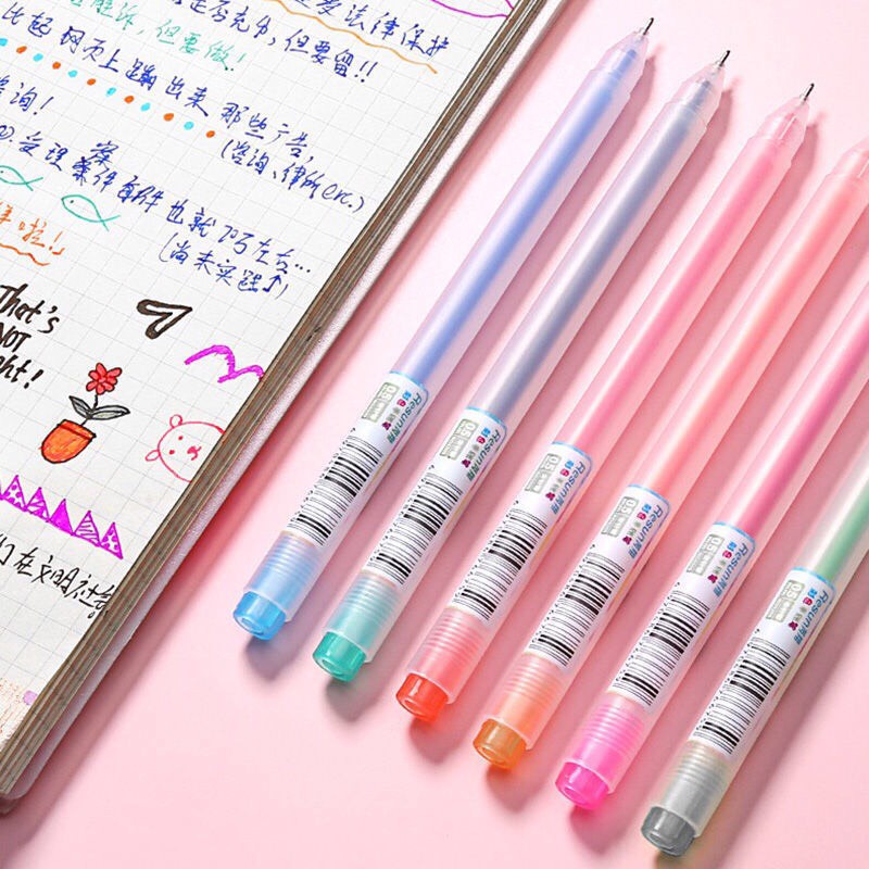 Bút bi màu mực gel Togu Resun bút Muji bản dupe 12 màu ngòi 0.5mm bút gel đen xanh đỏ tím tùy chọn