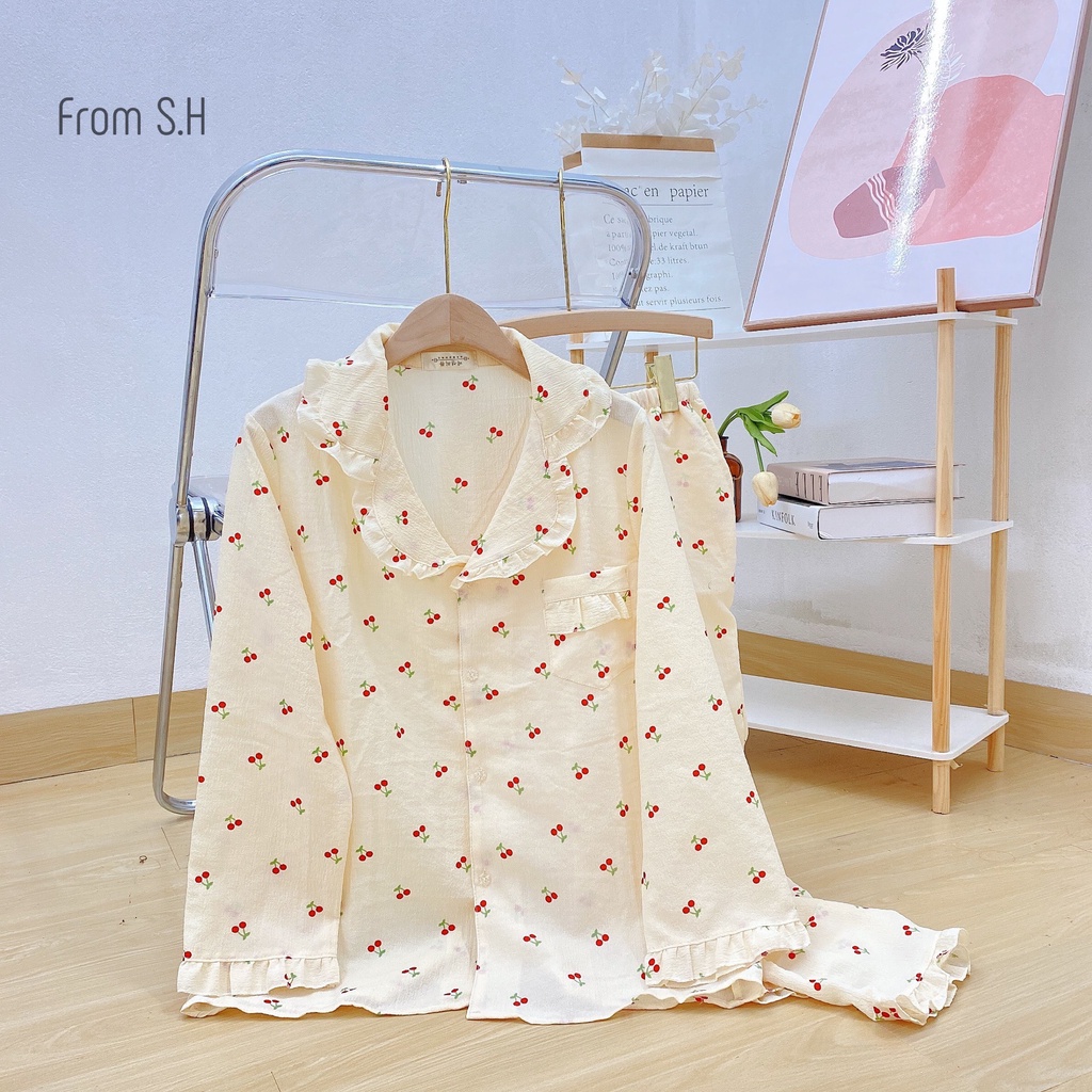 BỘ ĐỒ NGỦ MẶC NHÀ DÀI TAY ĐŨI XỐP HÌNH HOT 2022