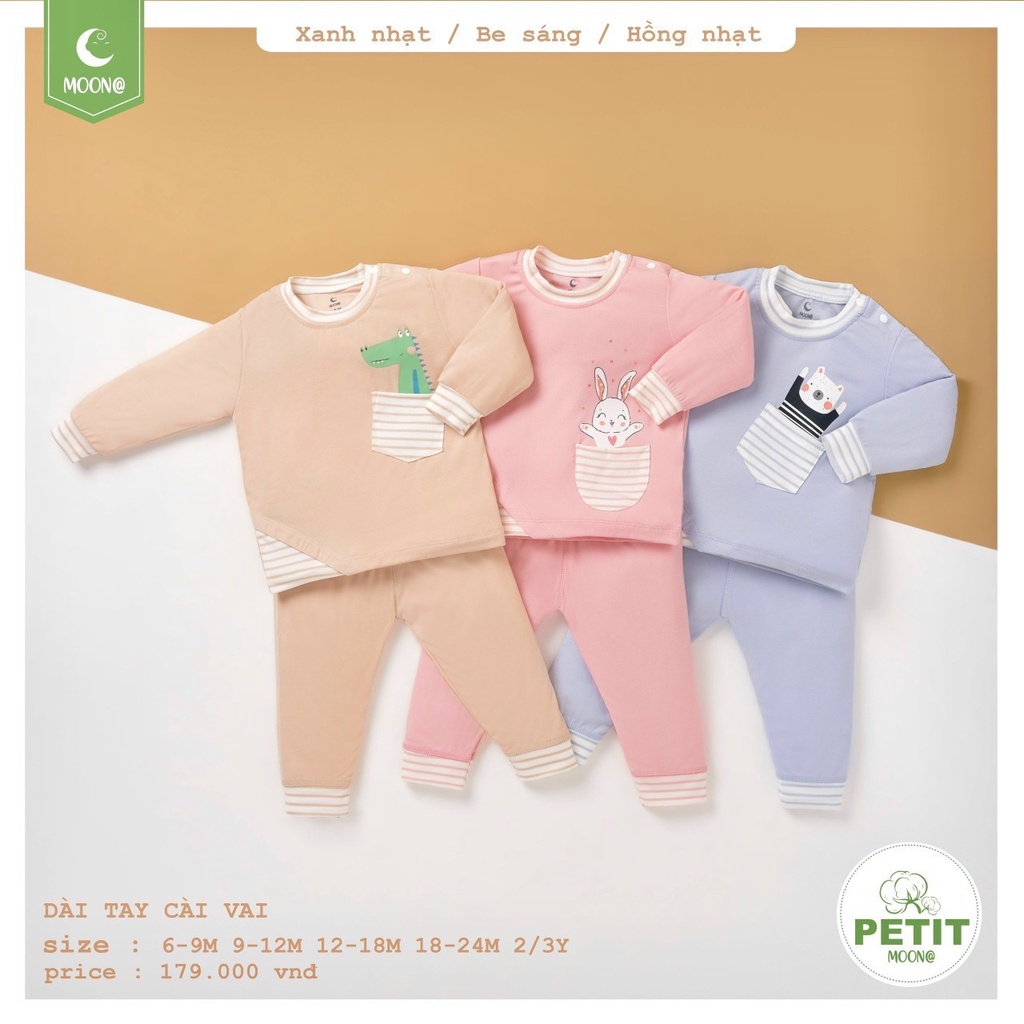 Bộ dài tay Moon chất petit cao cấp