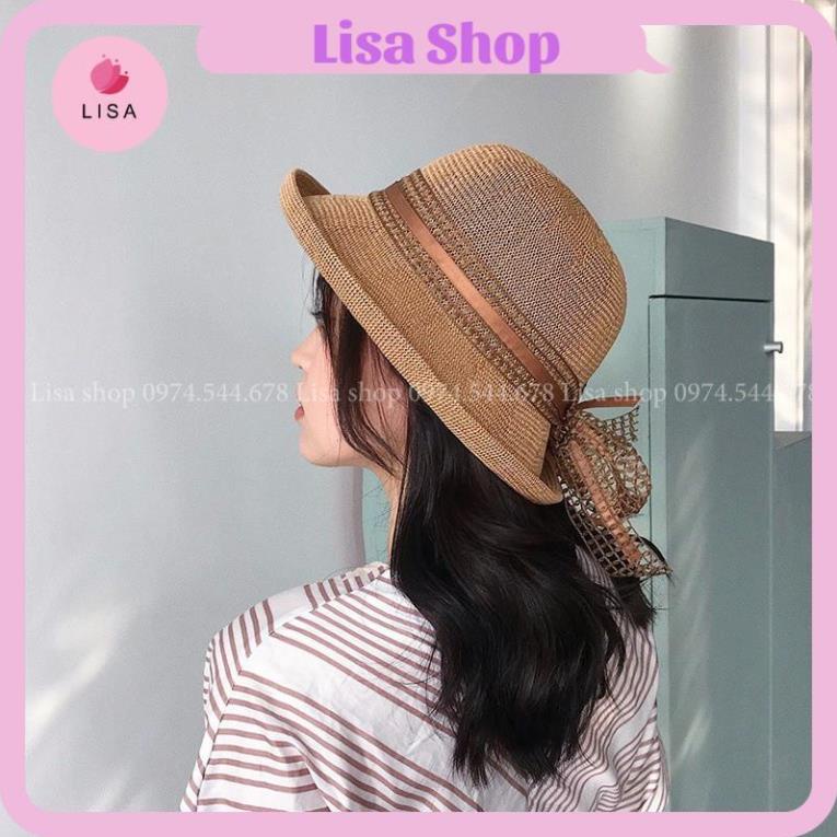 [HÀNG LOẠI 1- ẢNH THẬT] Mũ che nắng thời trang, nón đi nắng vành nhỏ phối nơ phong cách Hàn Quốc cực hot, mẫu M6